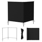 Outdoor Fence Privacy Screen Freestanding With Iron Poles Temporary Dog Fencing
