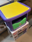 Step 2 Lego Duplo Build And Store Table Yellow Building Block Green Storage New