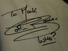 1986 Dr  Who  colin Baker  Signed Poster Personalized  to Mark 