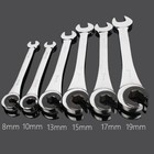 8-19mm Tubing Ratchet Wrench Flexible Head Open Spanners Hand Car Repair Tools 