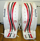 Reebok 14k Sr Senior Goalie Pads 33 1 Inch Nice Condition Nhl Lefevre Flexcore