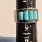Carolyn Pollack Sterling Silver   Multi Stone Turquoise Ring Size 5