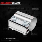 2pcs 2 25  Stainless Steel Butt Joint Exhaust Muffler Pipe Clamp Sleeve Coupler