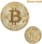 12pcs Physical Bitcoin Coins Commemorative Gold Plated Bit Coin Collectible Us