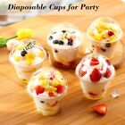 9 Oz Clear Plastic Cups With Dome Lids With Hole Dessert Cold Drink Disposable