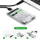 2 5  Sata Usb 3 0 Clear Hard Drive Disk Hdd Ssd Enclosure External Laptop Case