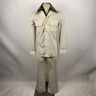 Haggar Leisure Suit Mens 42 Long Jacket Coat 36 33 Pants Bell Bottom Vtg 70s Nos