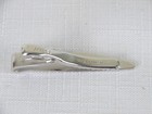 Vintage Speidel Silver Tone Geometric Tie Bar Clip