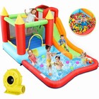 Kids Inflatable Bounce House With Climbing Wall Water Slide And Pool With Blower