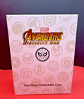 2019 Marvel Avengers Spider Man Mask 2 Oz Silver Coin Fiji  5 Spiderman