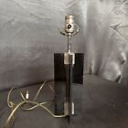 Vtg Mid Century Modern 1970s Smoked Lucite X-base Table Lamp  works 