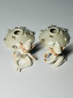 Vintage Holt Howard Pixie Elves Candle Hugger Pair W candleholders 1958