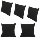5 Pc Black Velvet Jewelry Display Pillow 4 x4  Soft Cushion Holder For Watches