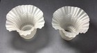 2 Vintage Frosted Glass Art Deco Shades - Wall Sconce - Floor Lamp - Chandelier 
