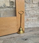 Antique English 19th Century Stepped Half-bell Cast Brass Door Porter Door Stop