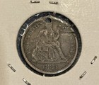 1883 Seated Dime Love Token - Initials    rjc    - Nice Detailed Obverse