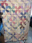 Vintage 1900 Bow Tie Block Pattern Quilt Patchwork 82x64