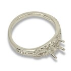 Round Ornamental Floral Design Pre-notched Ring Mounting
