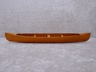 Lm5mce - Wooden Rowing Boat Canoe Model - Handmade - Vintage - 15 55 Inches