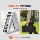 61 Key Foldable Digital Piano Folding Keyboard Piano Bluetooth Midi White