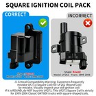 For Chevy Gmc 4 8l 5 3l 6 0l 8 1l Square Ignition Coil   Spark Plug Wire Pack 8
