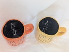 Rae Dunn Halloween Mug Set I   m Her Boo I   m His Witch Orange Yellow