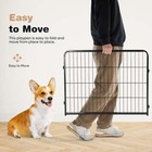Homefla Dog Playpen  16 Panels Heavy Duty Metal Foldable Pet Fence With Doors