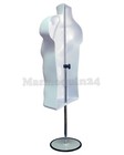 New Male Mannequin Form   Stand torso Men Display Trade Show Pant T-shirt -white