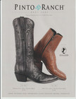 Pinto Ranch Handmade Boots Print Ad Advertisement 8 x11  Full-quill Ostrich