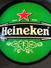 Heineken Beer Double Sided Light Up Pub Sign Game Room Man Cave Bar New Holland