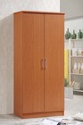 2 Door Wardrobe With Adjustable removable Shelves   Hanging Rod  Cherry