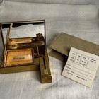 Vintage Volupte Brass Compact Lipstick Holder With Suede Case Gold Tone