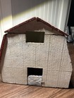 Antique Primitive Folk Art Wood Barn Toy Display 