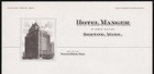Vintage Letterhead Hotel Manger North Station Old Hotel Pic Boston Massachusetts