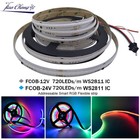 Ws2811 Rgb Cob Running Water Led Strip  12v 24v Addressable   Touch Control Kit