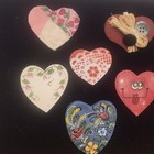 Vintage Heart Brooch Lot Mixed Materials And Styles