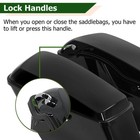 Vivid Black Hard Saddlebags Saddle Bags For Harley Street Road King Glide 94-13