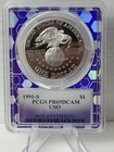         1991-s  1 Uso Commemorative Silver Dollar Proof Coin Pcgs Pr69dcam        