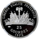 Haiti Silver 25 Gourdes 1975 Ngc Pf65  international  Women   s Year  Mtg  1 440