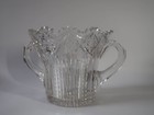 Vintage Modern Real Cut Crystal Ice Bucket With Handles