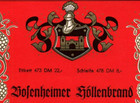 Lovely Red Knight Emblem Bodenheimer Mosel  German Wine Label