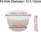 30 Pcs White Hole Plugs 13mm  1 2   Plastic Plugs   1 2    