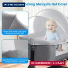 Bassinet Mosquito Net Cover For Baby Crib Bedside Sleeper 2 Way Zipper