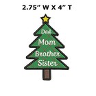 Custom  your Name  Personalized Christmas Stocking Tag Embroidered Patch Tree