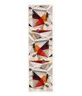 6 Ft Runner Rug Modern Contemporary Abstract Carpet Floor Orange Geometric Room