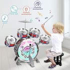 M Sanmersen Light-up Kids Drum Set     5-piece Toddler Beginner Kit With Stool