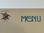Budweiser Menu Sheet Old One  Anheuser-busch St  Louis Mo Ginger Ale 1930   s