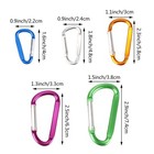 Aluminum D-shape Carabiner Clip 1 8 2 2 2 6 3 Inches Spring Snap Hook Keyring   