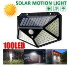 1-4pack 100led Solar Power Motion Sensor Wall Light Outdoor Garden Security Lamp