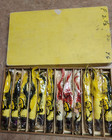 Vintage No-alibi F 2 1 2oz   Saltwater Trolling Feathers Box 12 Nos Counter Box 